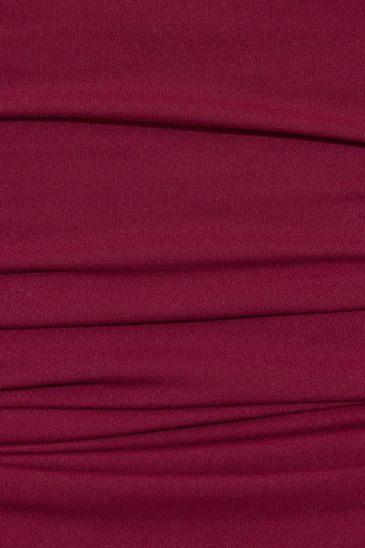Ruched Sleek Tube Top, Sour Cherry Burgundy, large