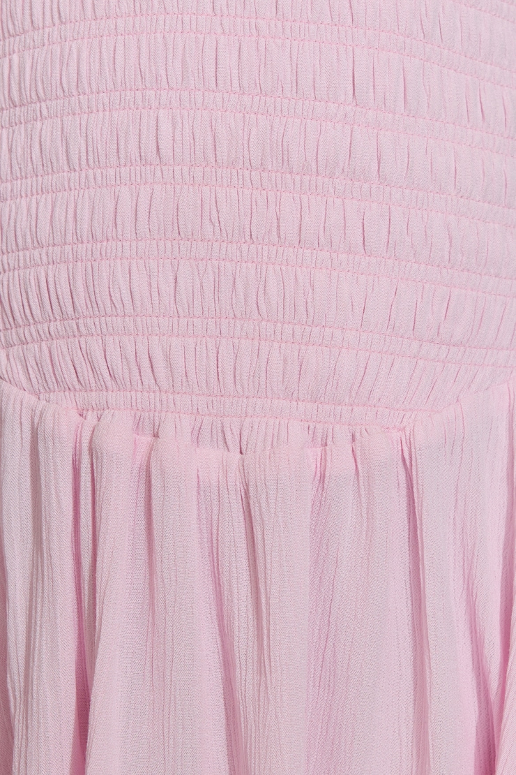 Ayla Halter Smocked Romper Dress, Light Pink, large