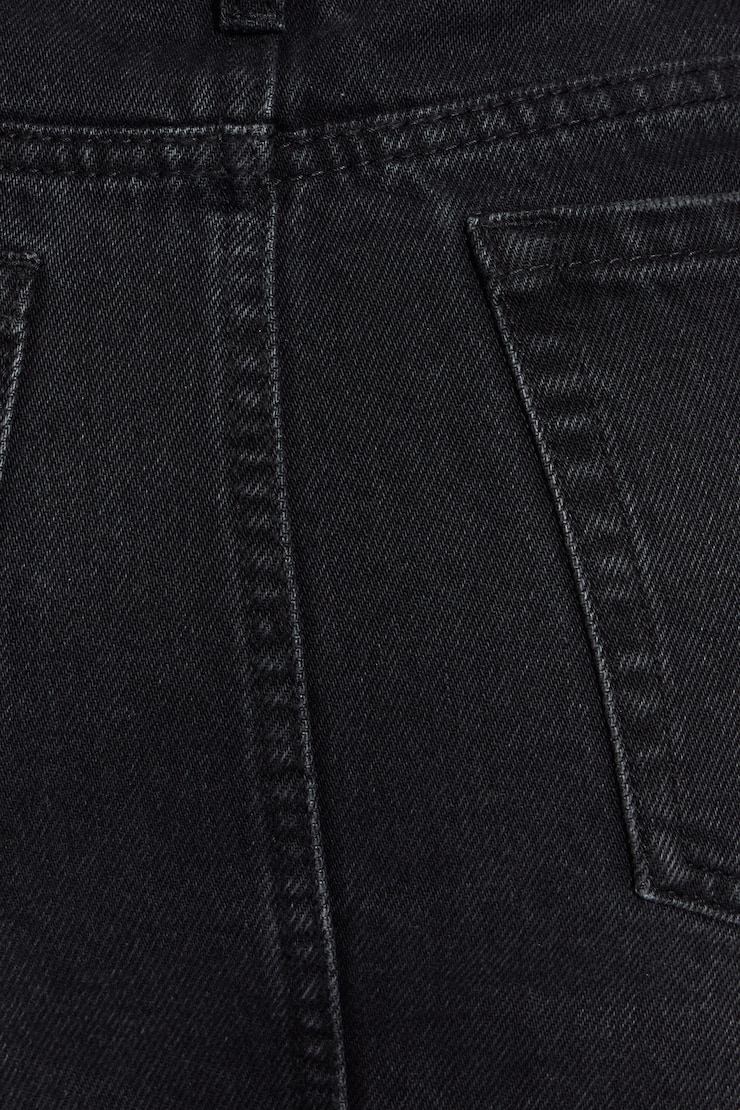 Denim Micro Skort, Washed Black, large