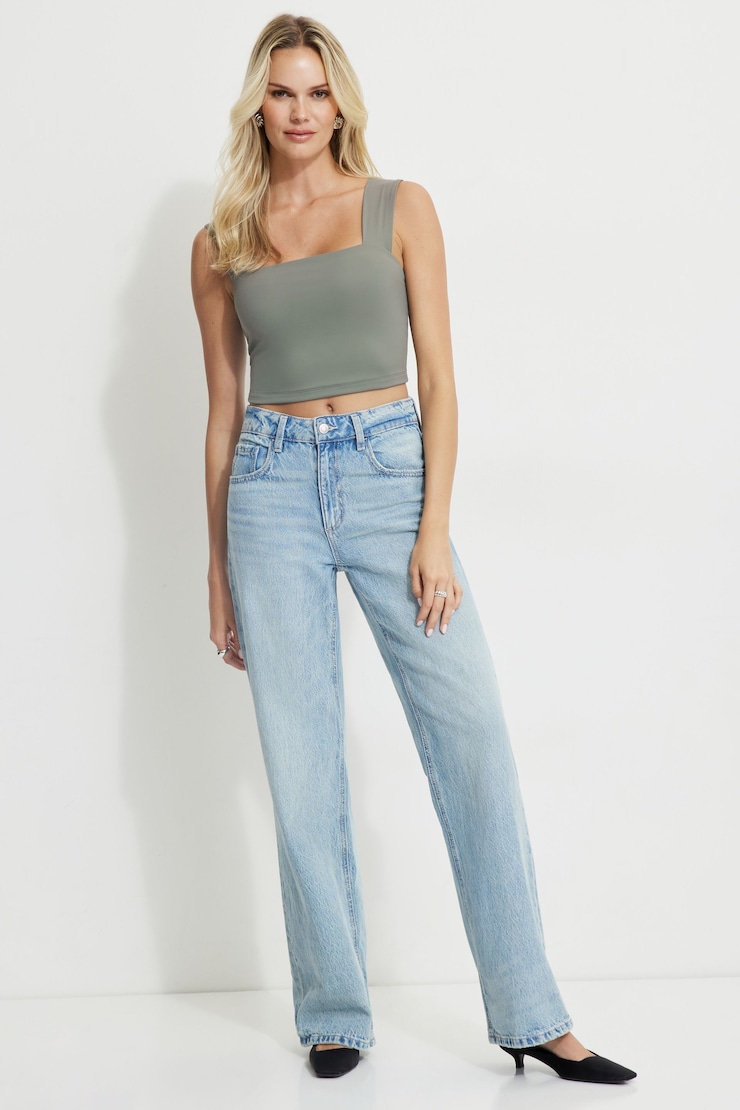 Lota Sculpt Tank Top Green fog large