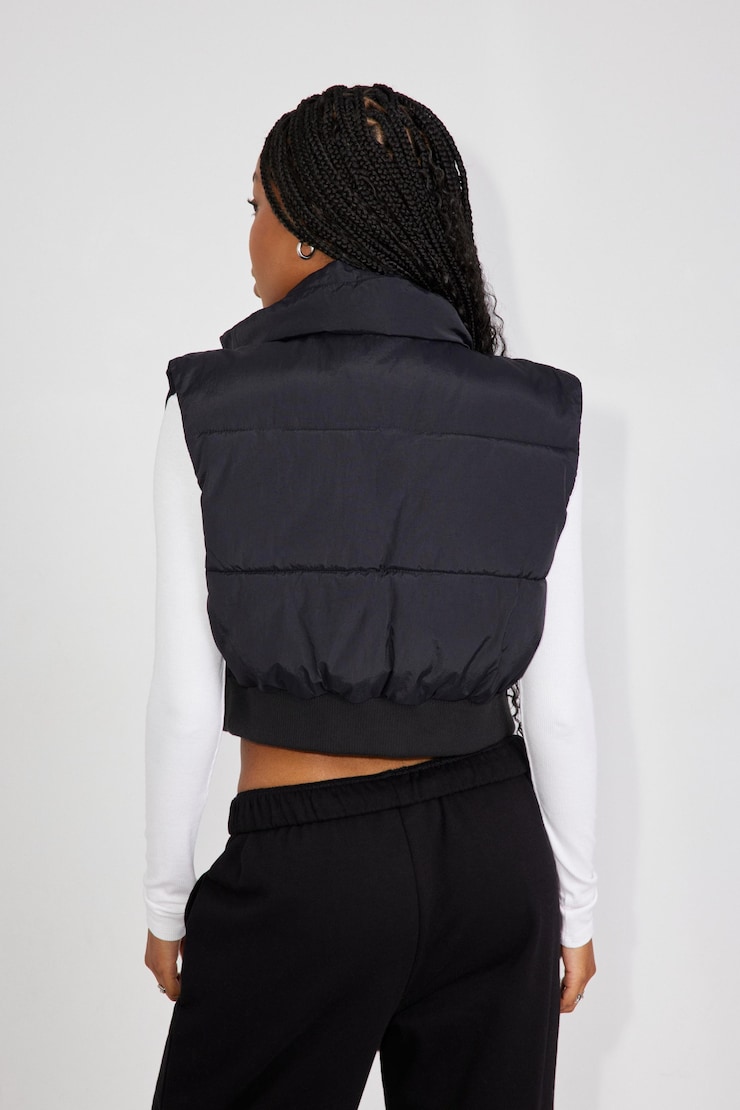 Mini Puff Vest, Jet Black, large