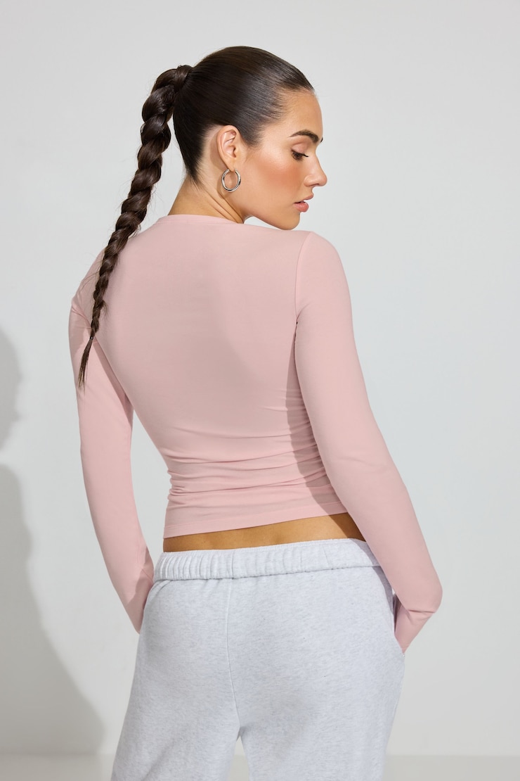 Estelle Long Sleeve T Shirt , Light Pink, large