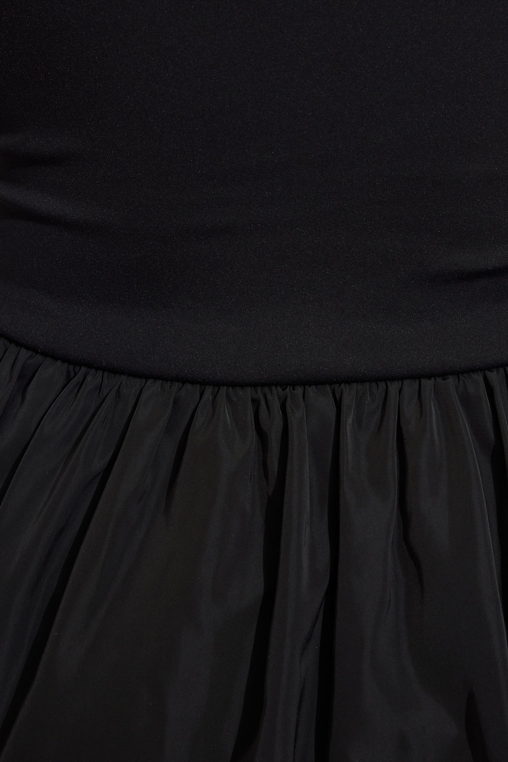 Alina Bubble Halter Dress, Jet Black, large