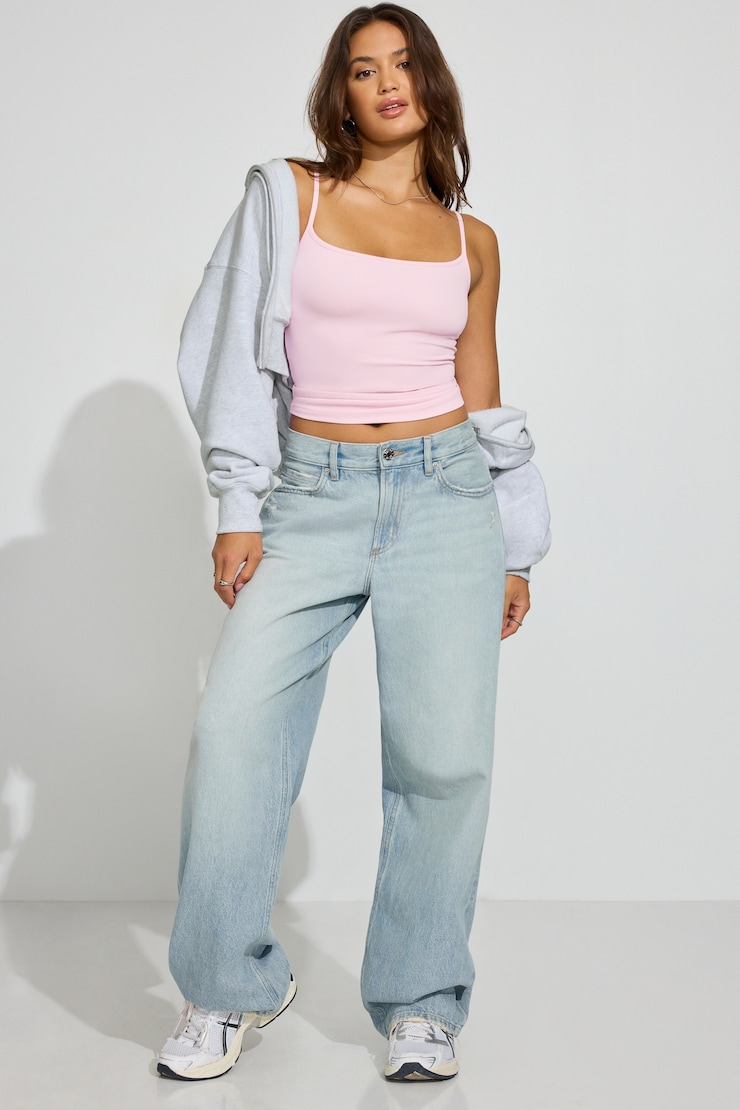 Sleek Scoop Cami Top, Parfait Pink, large