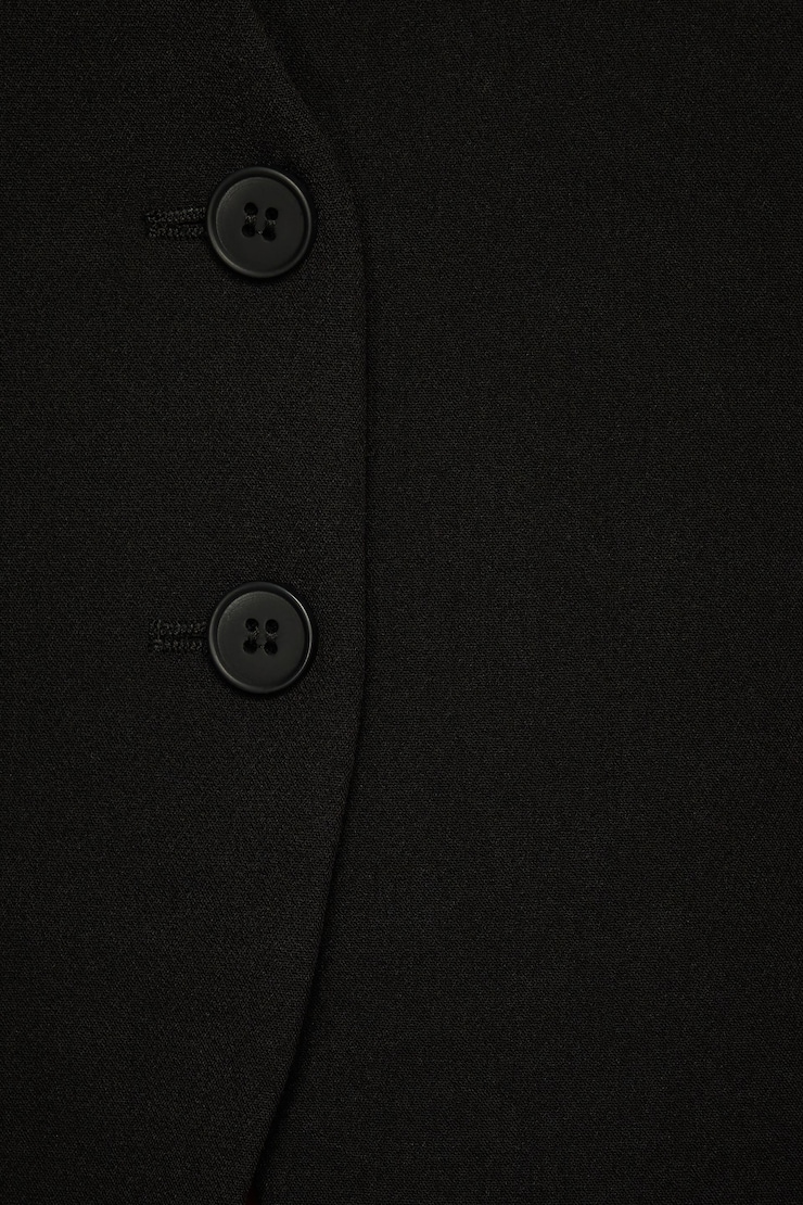 Long Flyaway Vest Jet Black large