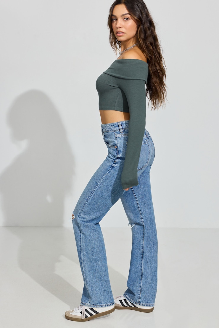 90s Straight Jeans, Jane Blue, large
