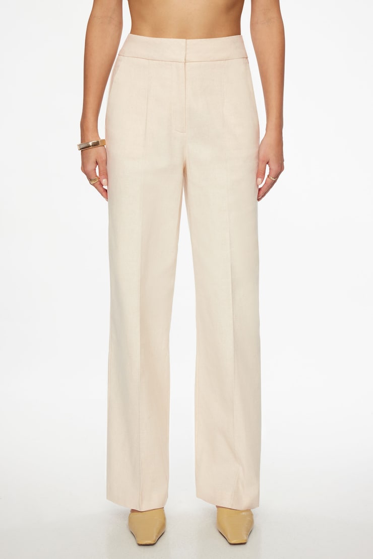 Belted Kendall Slim Pants Beige large
