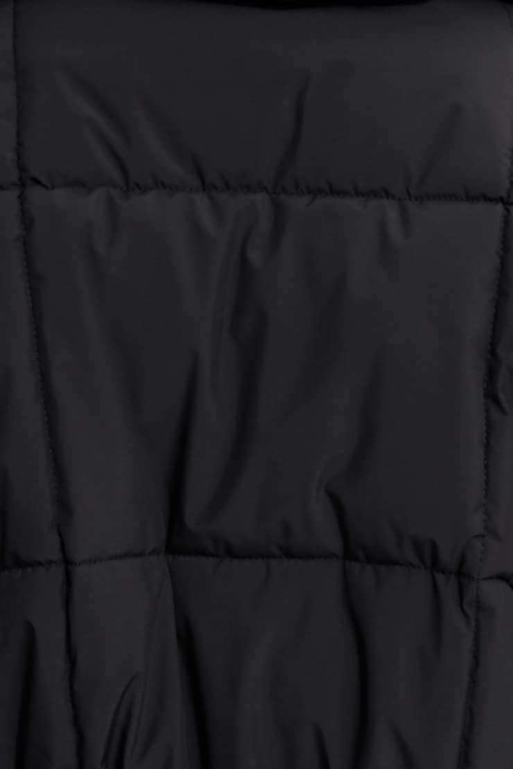 Manteau maxi matelassé à ceinture Noir encre large