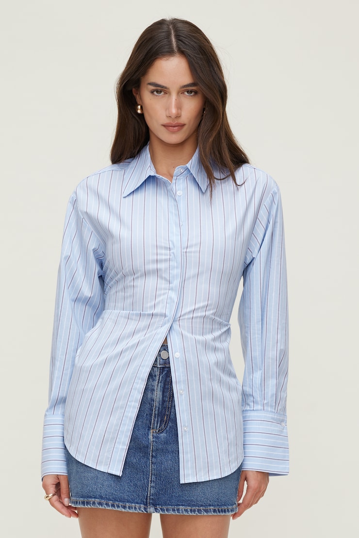 Poplin Cinch Back Shirt