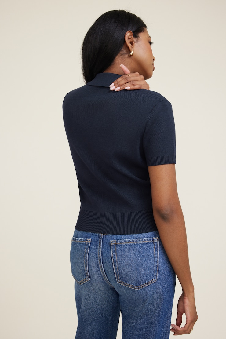 Polo Crewneck Cardigan