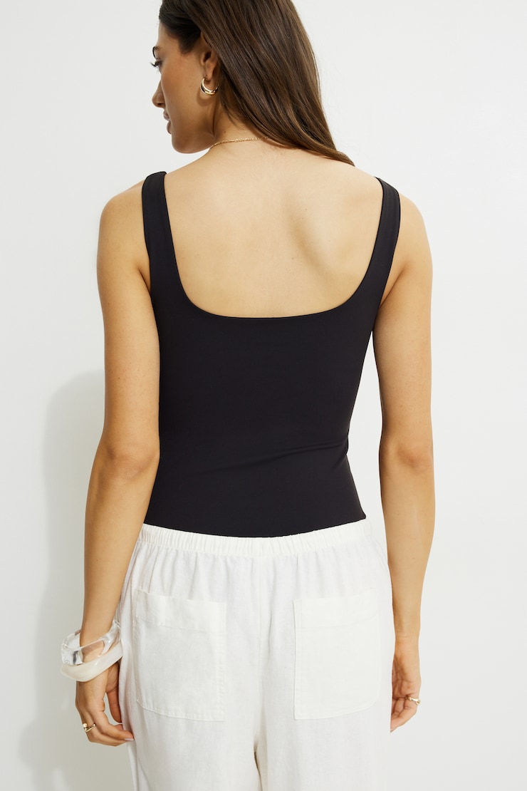 Lana Softform Square Neck Bodysuit Jet Black large