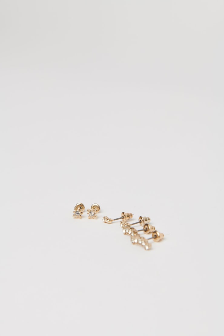 Ensemble de 3 paires de boucles d’oreilles Or large