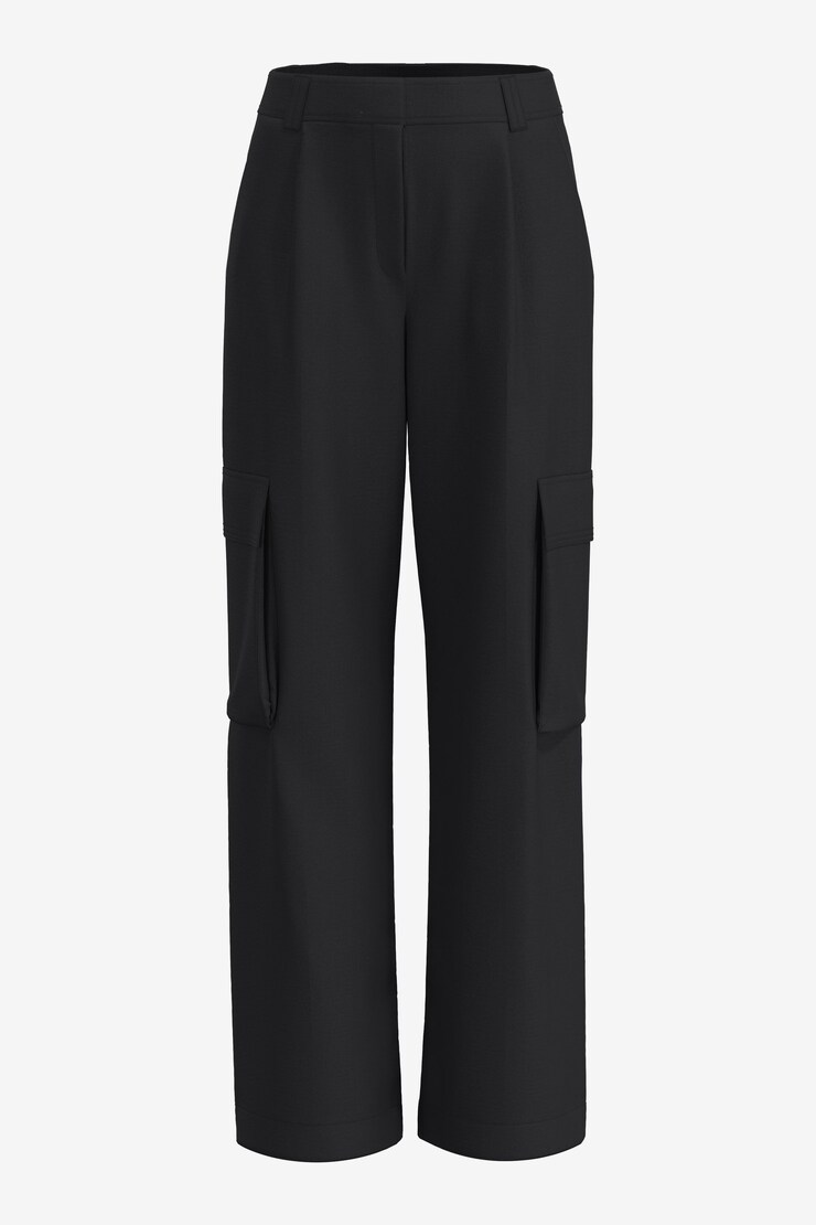 Pantalon cargo à jambe large Gemma Noir encre large