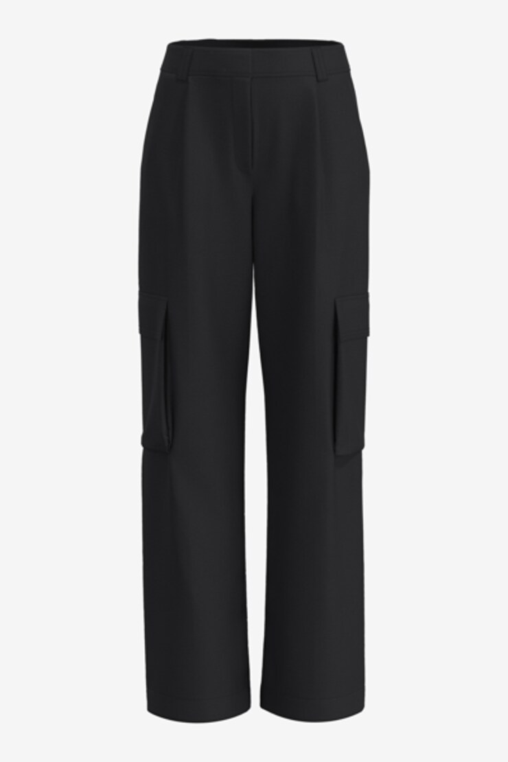 Pantalon cargo à jambe large Gemma Noir encre large