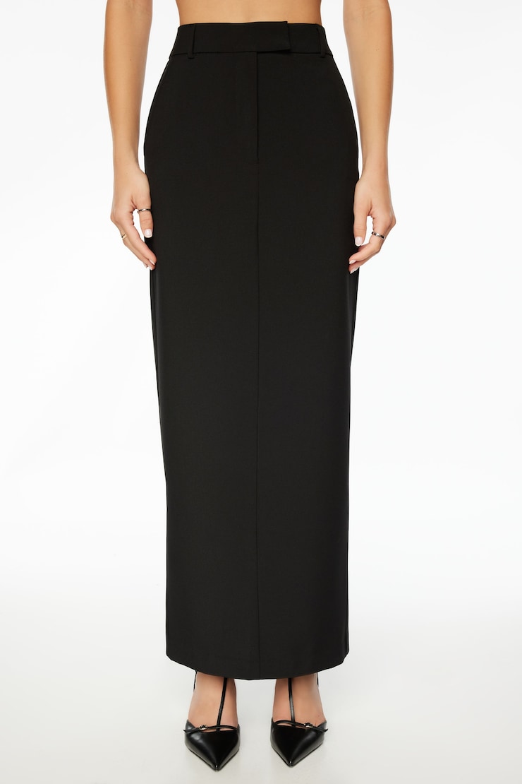 Eversleek | Charlotte Pencil Maxi Skirt Jet Black  large