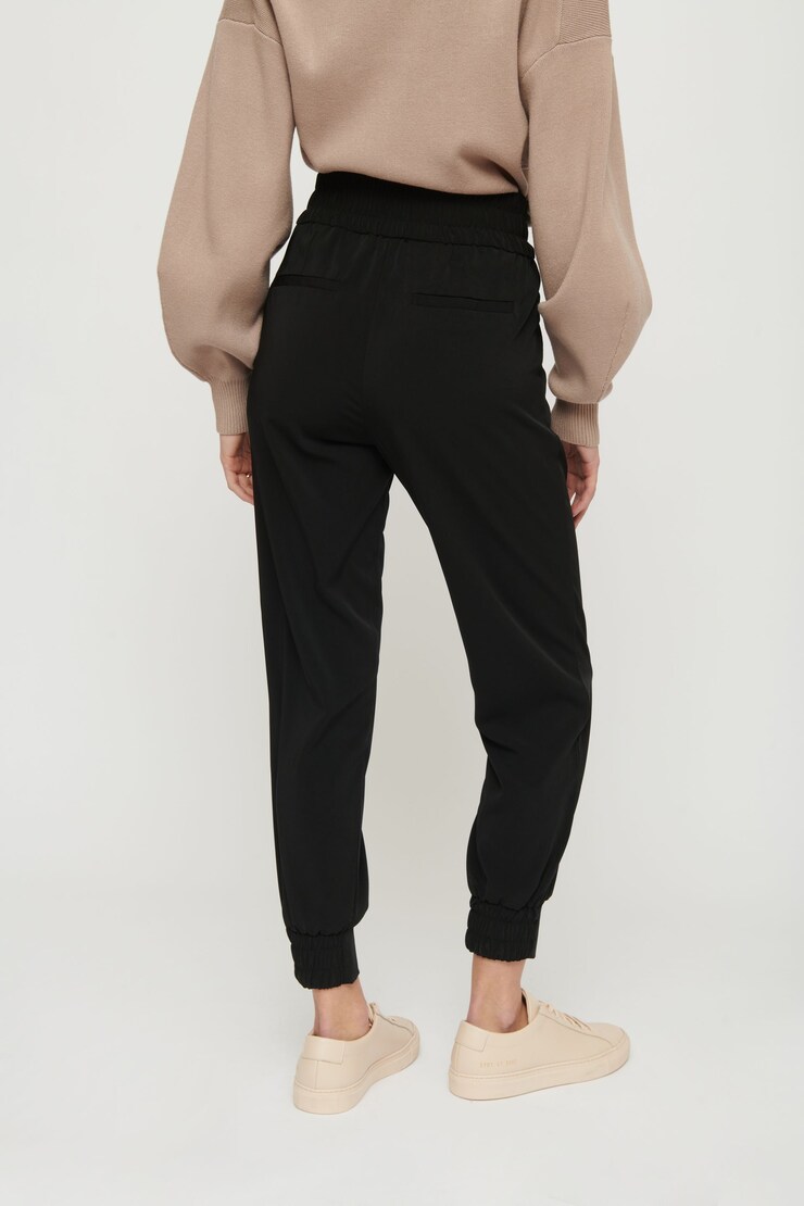 Sacha Belted Jogger Pants Jet Black large