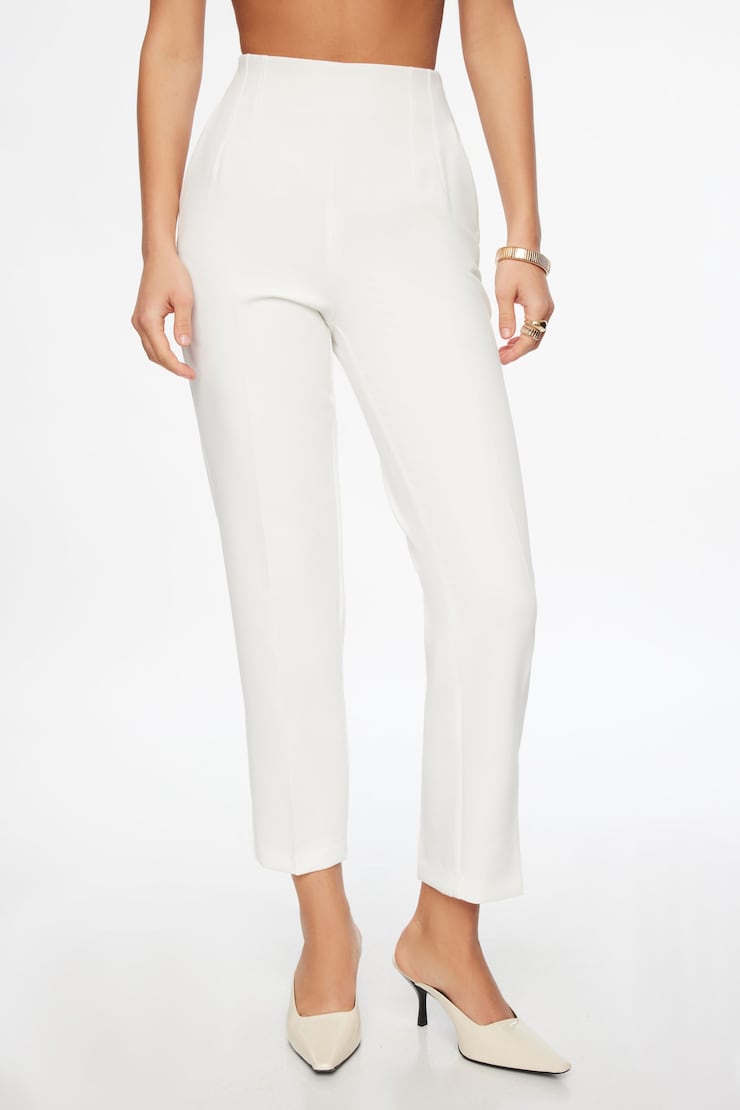 Kendall Slim Side Zip Pants Bright White large