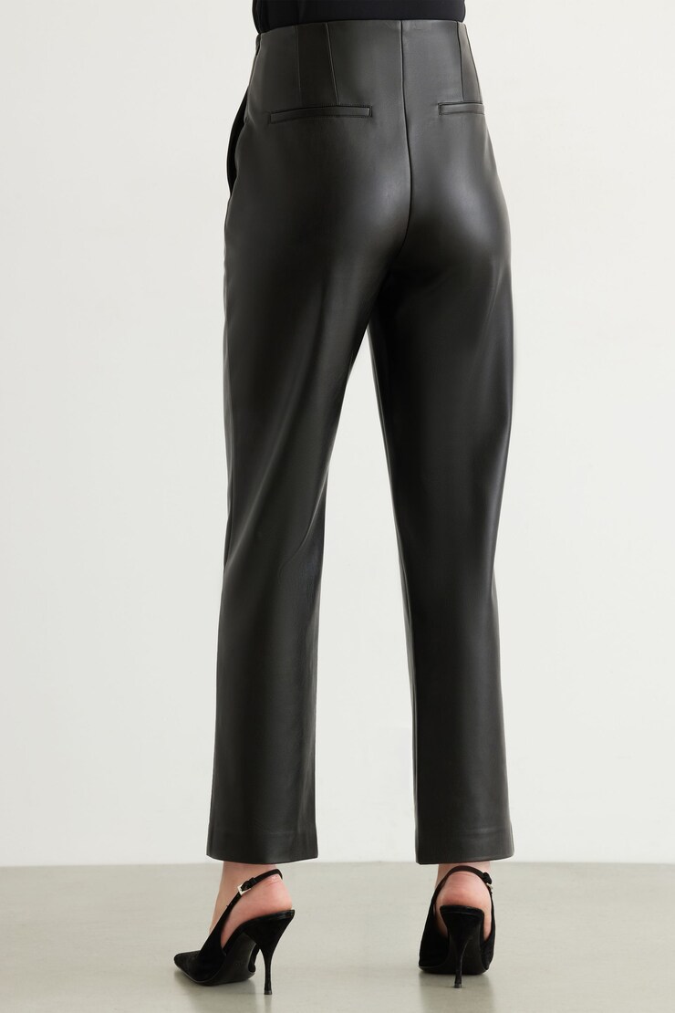Kendall Faux Leather Slim Pants Jet Black large