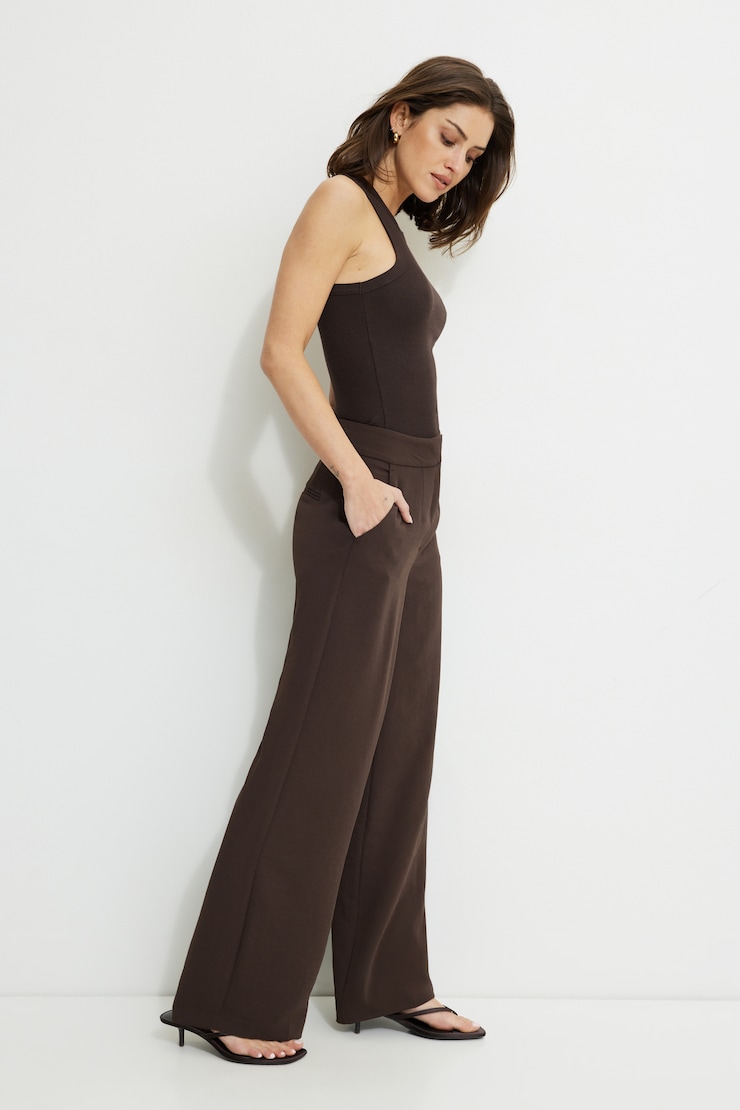 Yasmin Airflow Straight Leg Pants Java Brown large