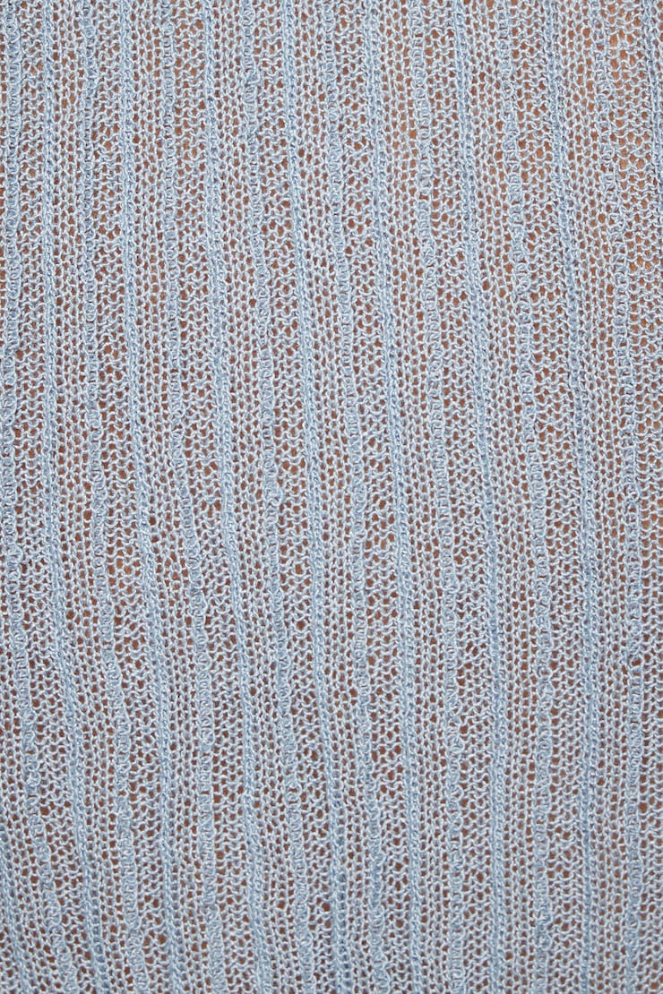 Sheer V-Neck Cardigan  Ashley Blue large