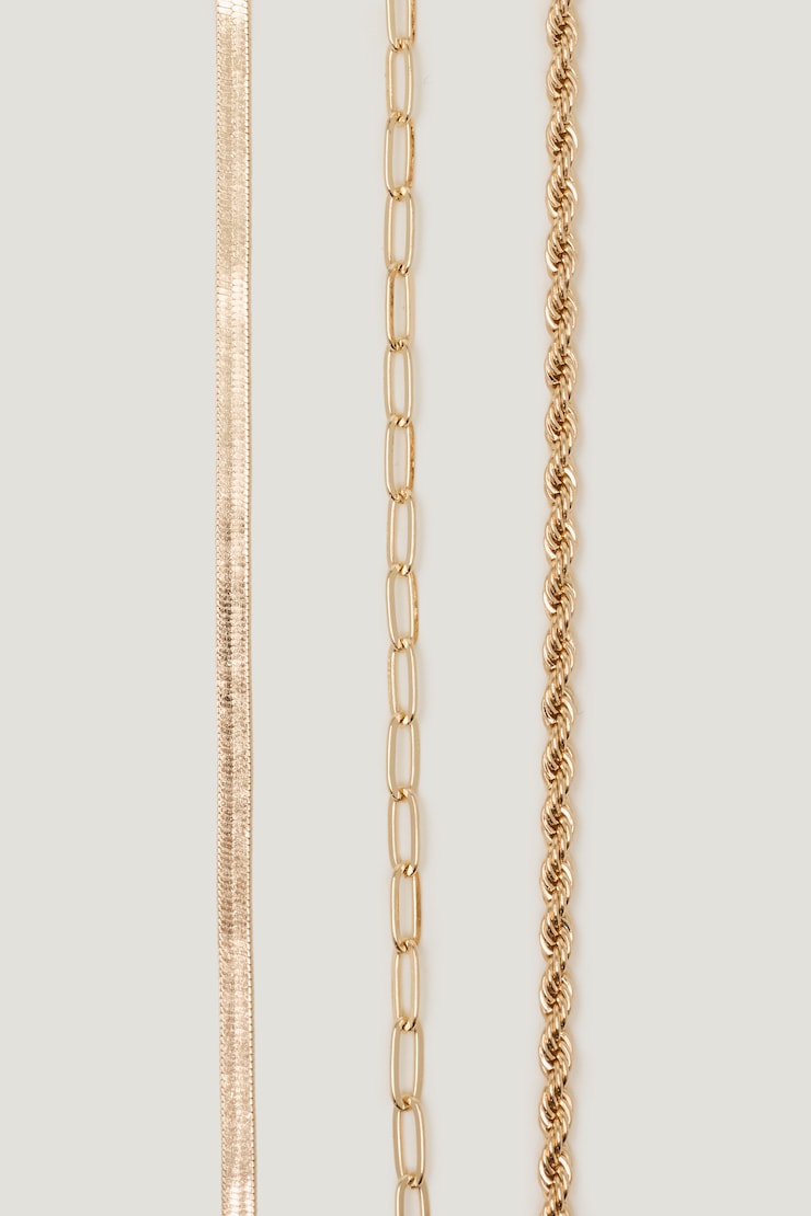 3-Pack Mixed Chain Necklaces
