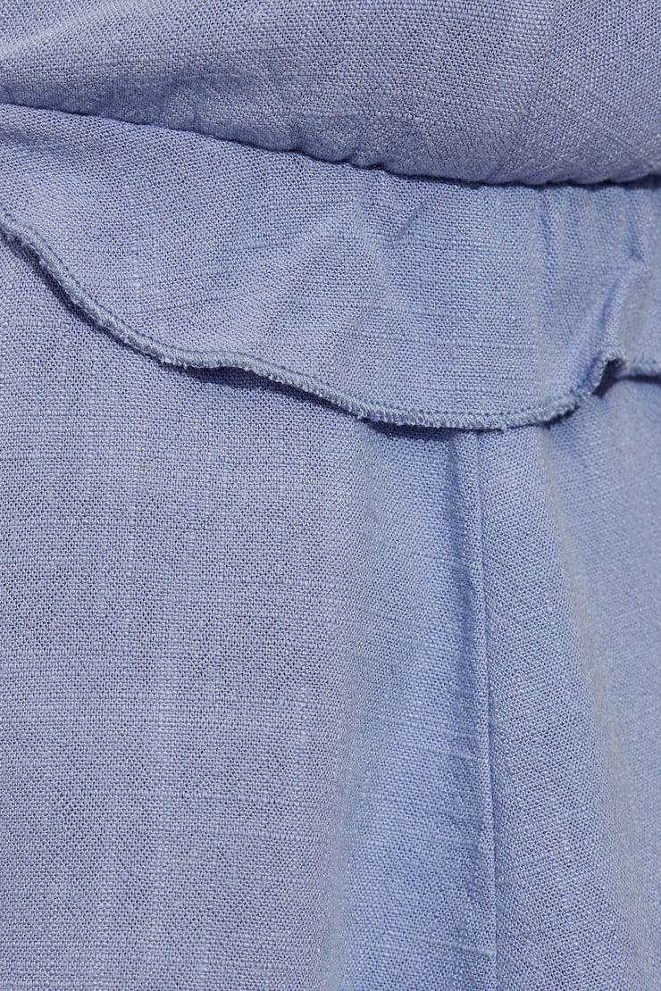 Flyaway Ruffle Babydoll Top, English Manor Blue, large