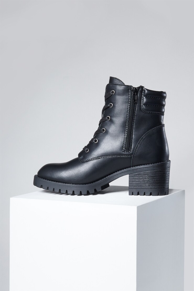 STEVE MADDEN Hush Combat Boots, Jet Black , large