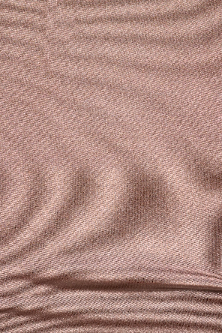 Cut Out Ruched Midi Dress Metallic Taupe large