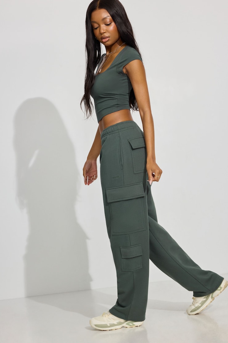 UltraFleece Cargo Sweatpants, Urban Chic Green, large