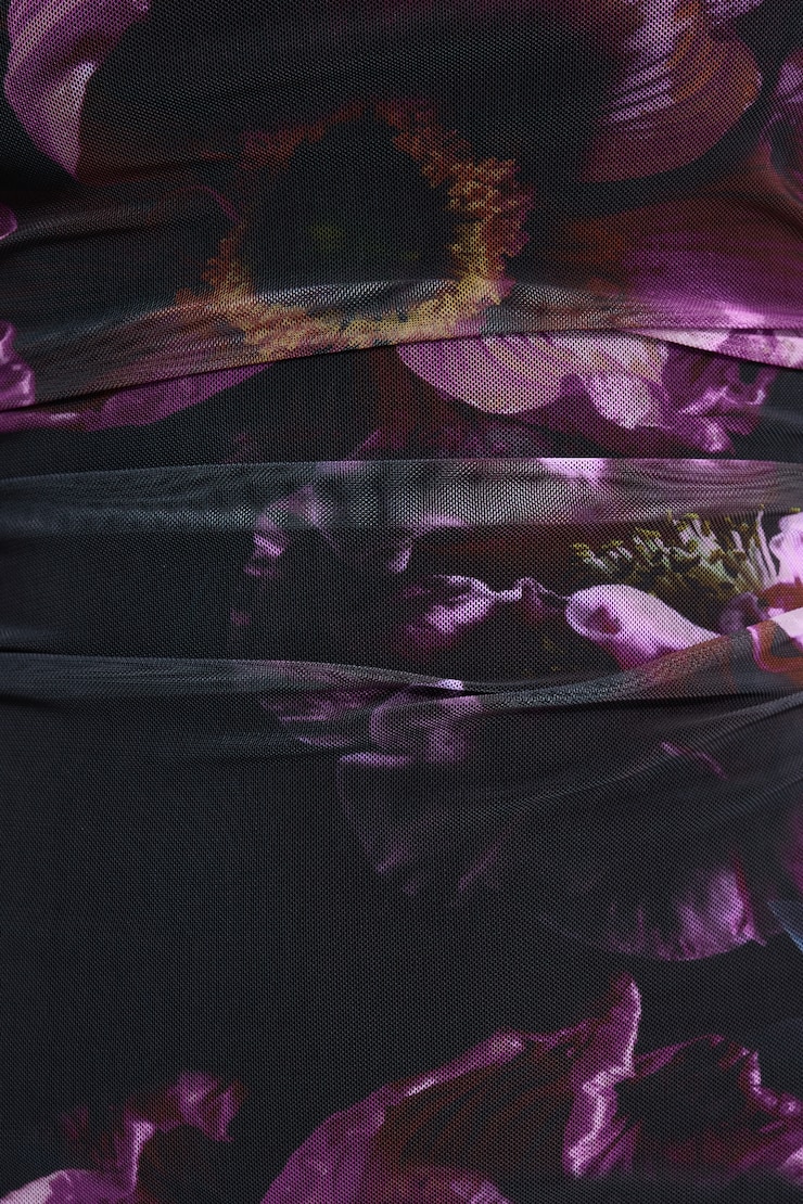 Robe maxi froncée en maille Serene