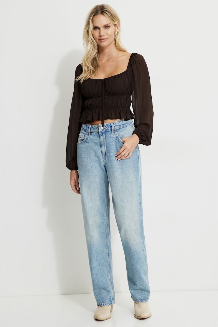 Marilena Front Tie Blouse Java large