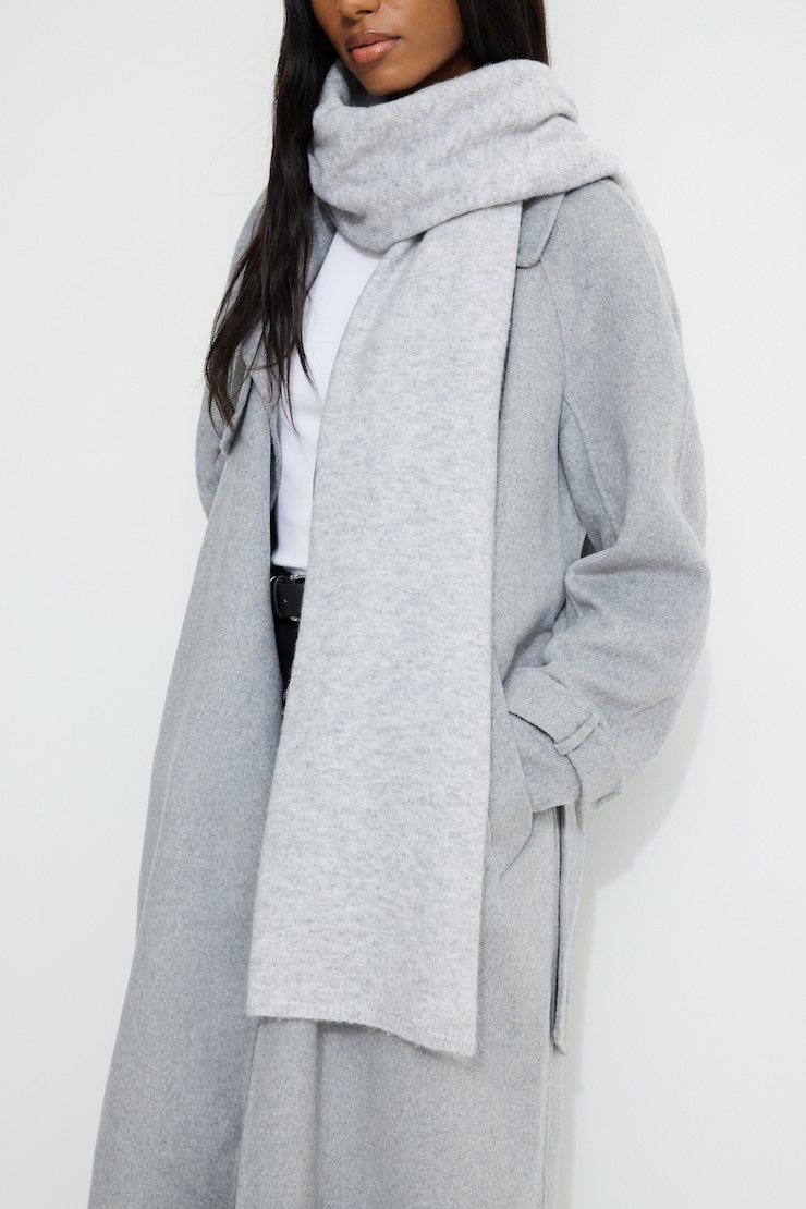 Heavenlyarn™ Wide Scarf Light Grey Mix large