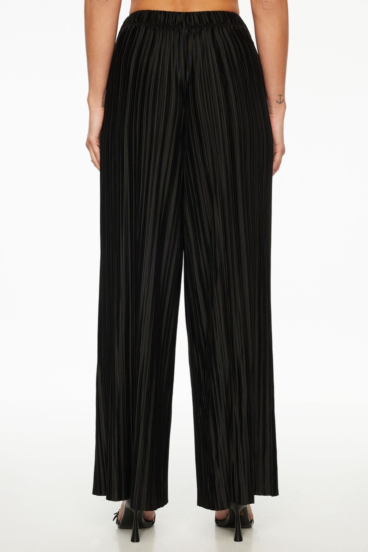 Plissé Knit Wide Leg Pants  Jet Black large