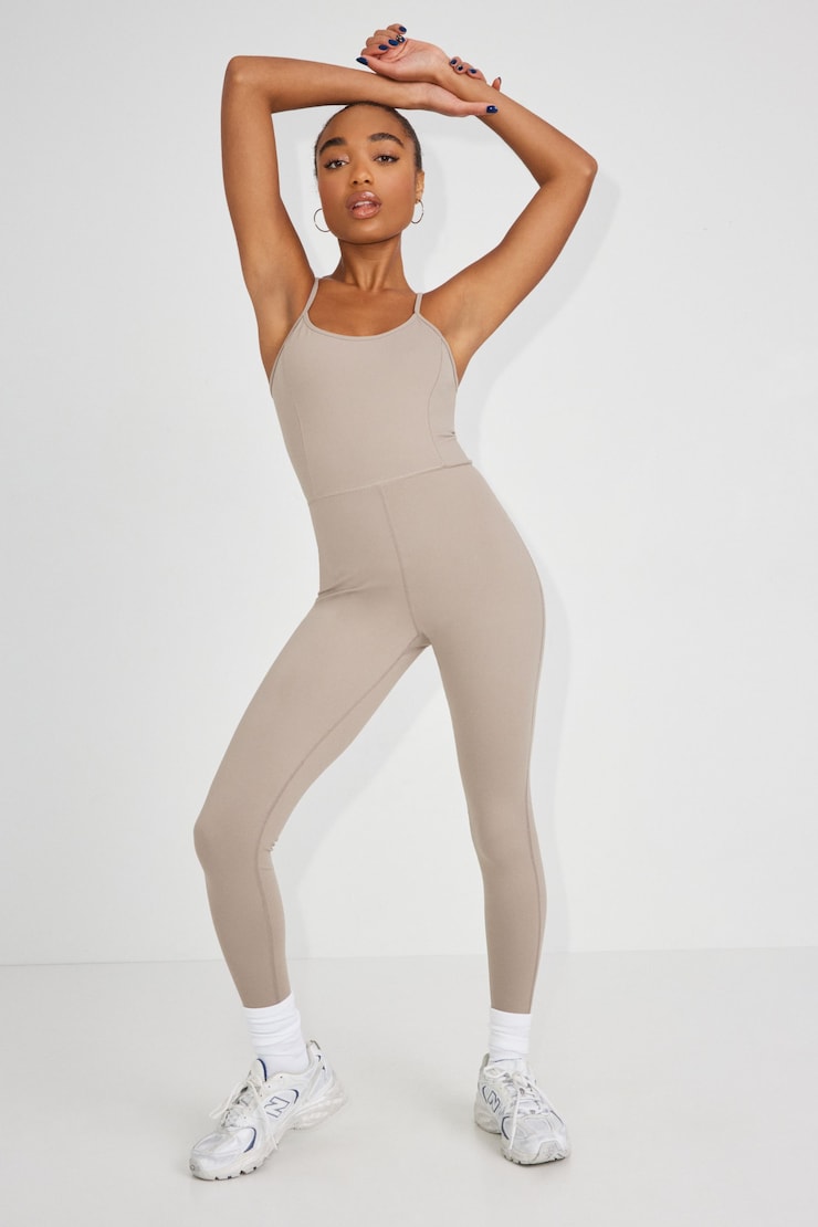 Olivia Active Jumpsuit, Fungi Beige, large
