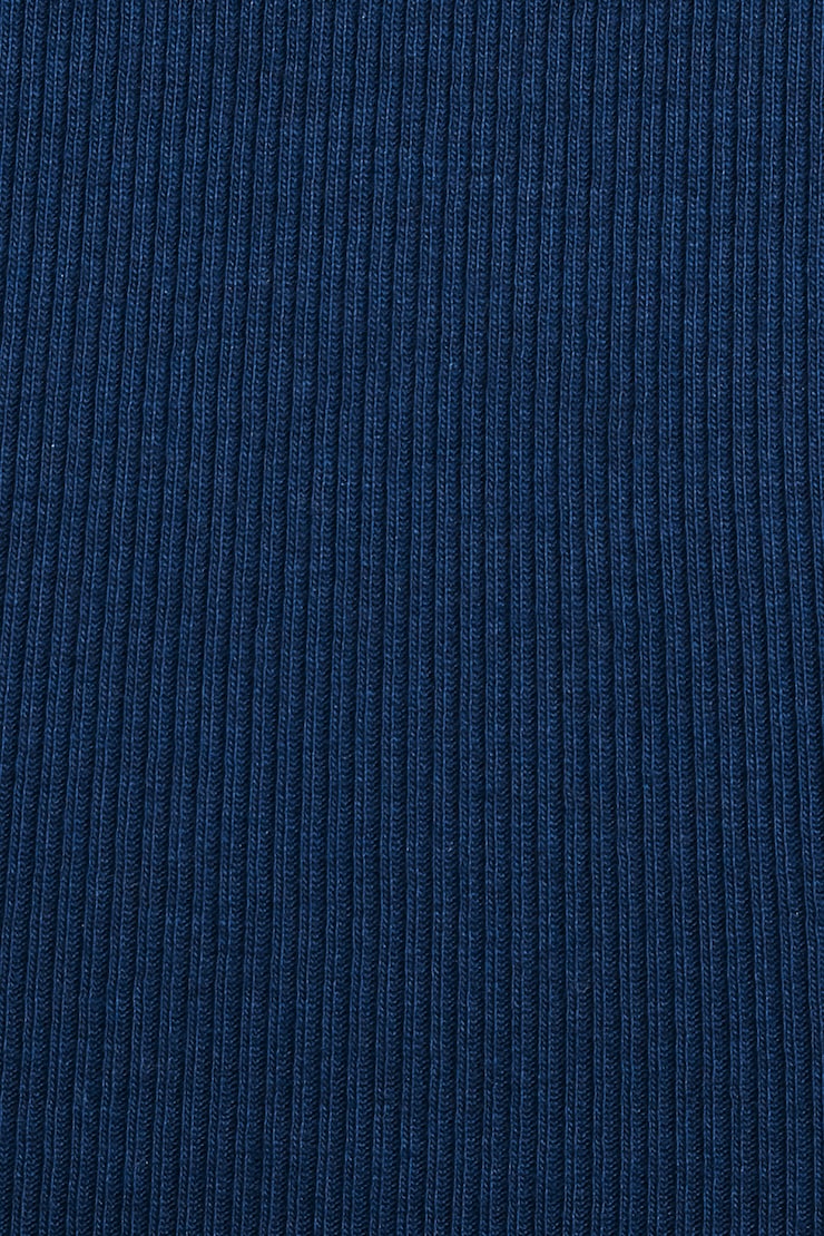 Square Neck Ribbed Tank Top, Midnight Blue, large