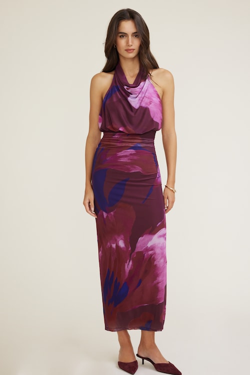 strapless open back dress Elegant Iconic Maxi Dress with Adjustable Straps – Amaroso Boutique main image 0