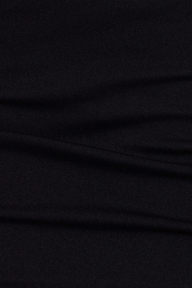 Sleek Plunge Halter Top, Jet Black, large