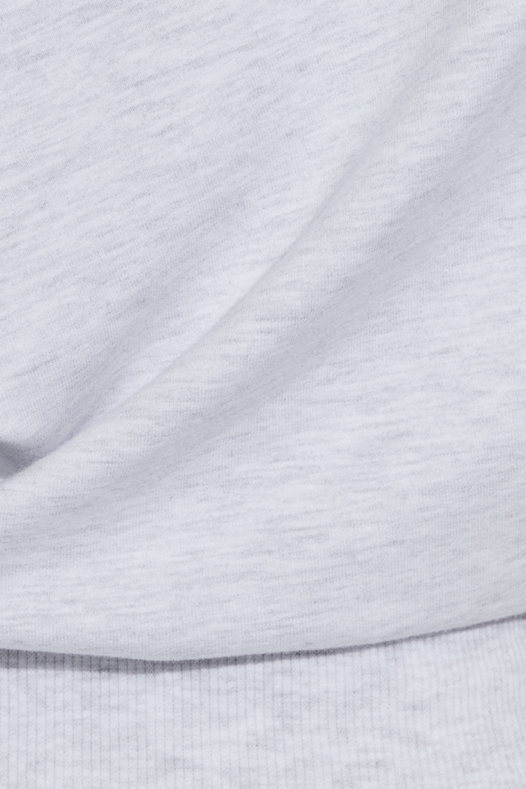 StretchTerry Off Shoulder Top, Spring Grey Mix, large