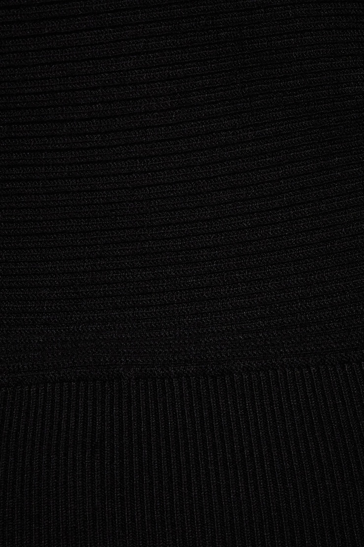 Long Sleeve Boat Neck Sweater Jet Black  large