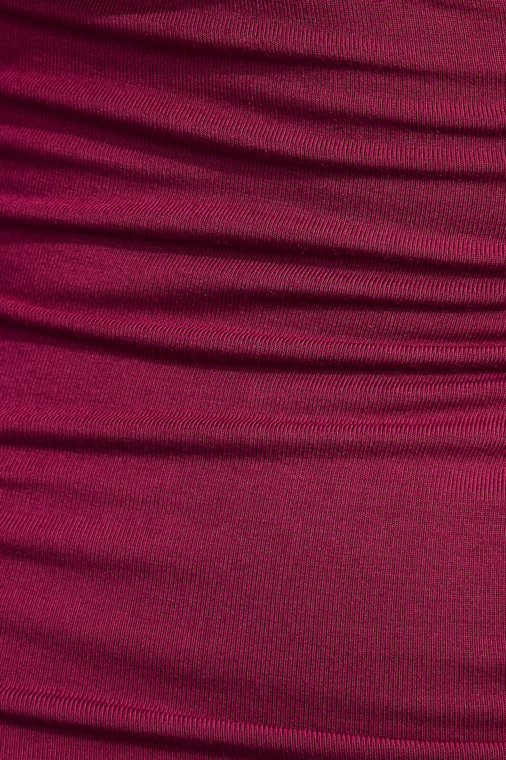 Smooth Off Shoulder Top, Sour Cherry Burgundy, large