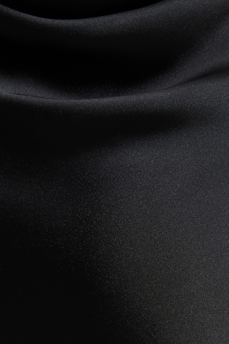 Robe nuisette maxi en satin Noir encre large