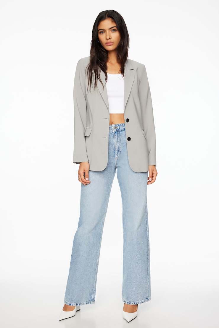 Lorelei Two Button Blazer Frost Gray  large