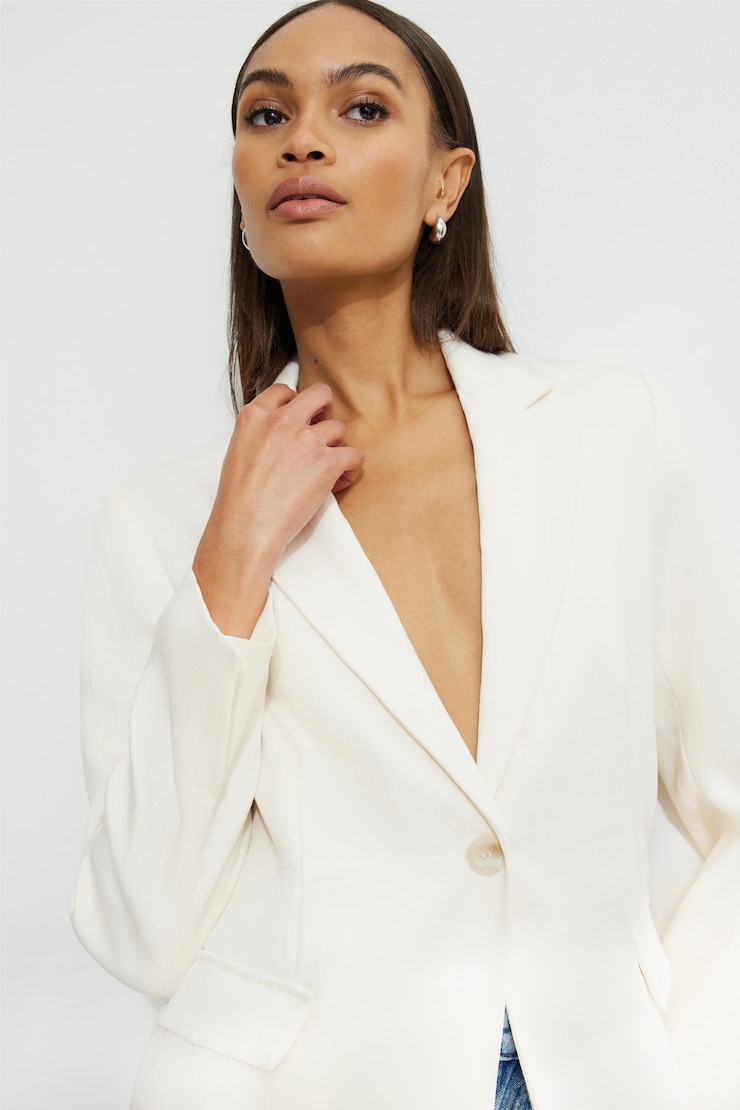 Veston droit à simple boutonnage