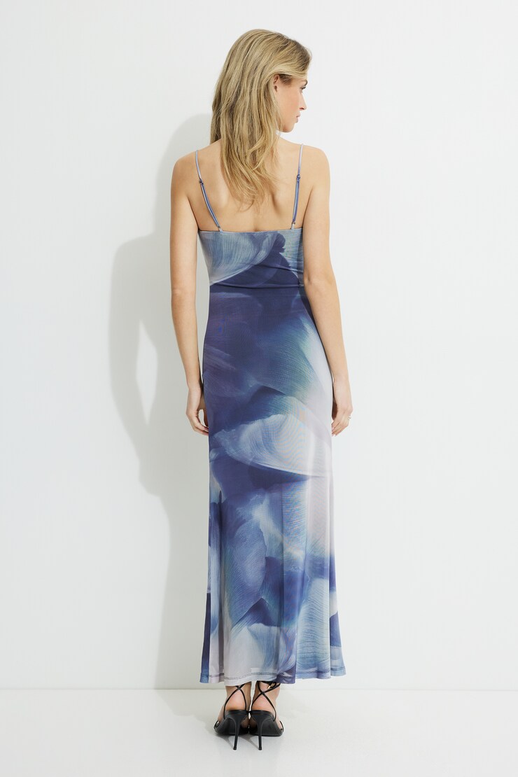 Simona Scoop Maxi Dress Purple Flower Haven large