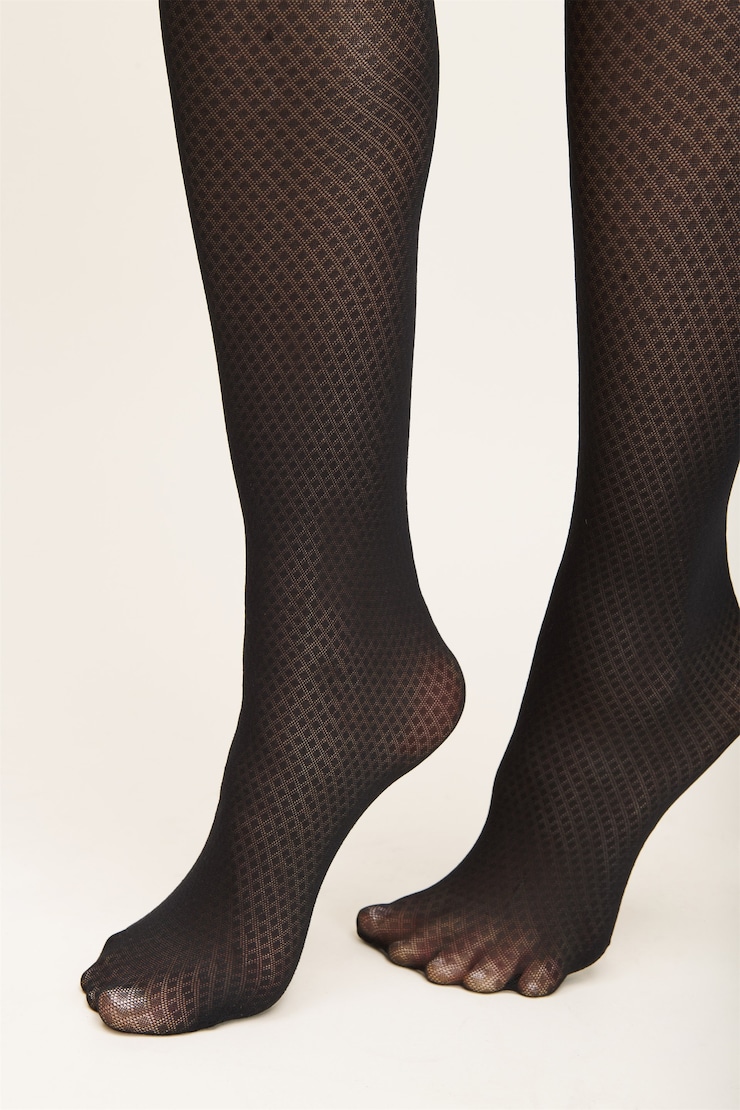 Micropattern Tights  Black large