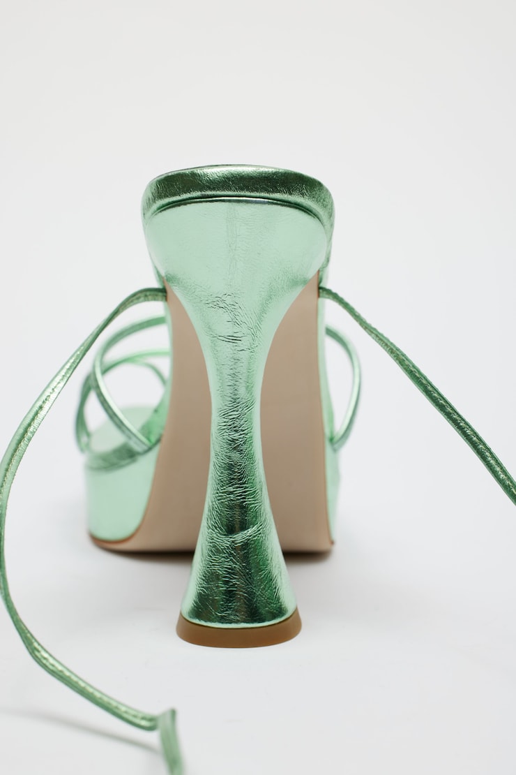 Sandale Primadonna - JEFFREY CAMPBELL, Menthe métallique, large