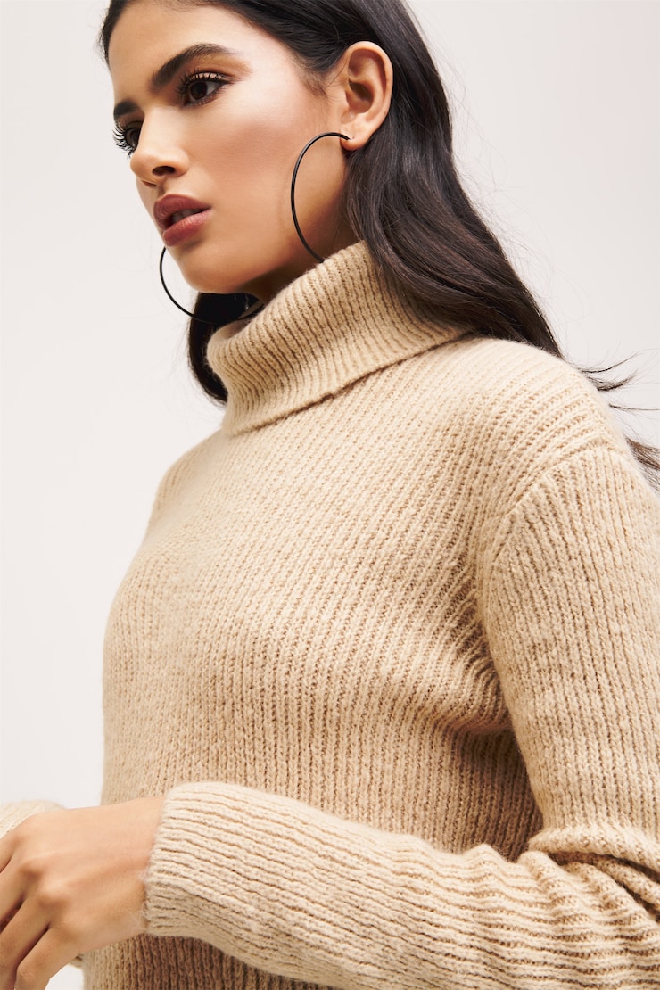 Harlow Turtleneck Sweater  Cinnamon Brown large