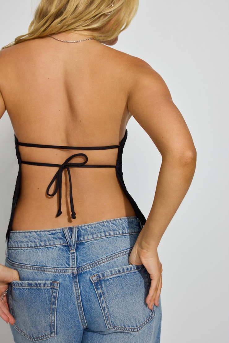Asymmetric Tube Top, Jet Black, large
