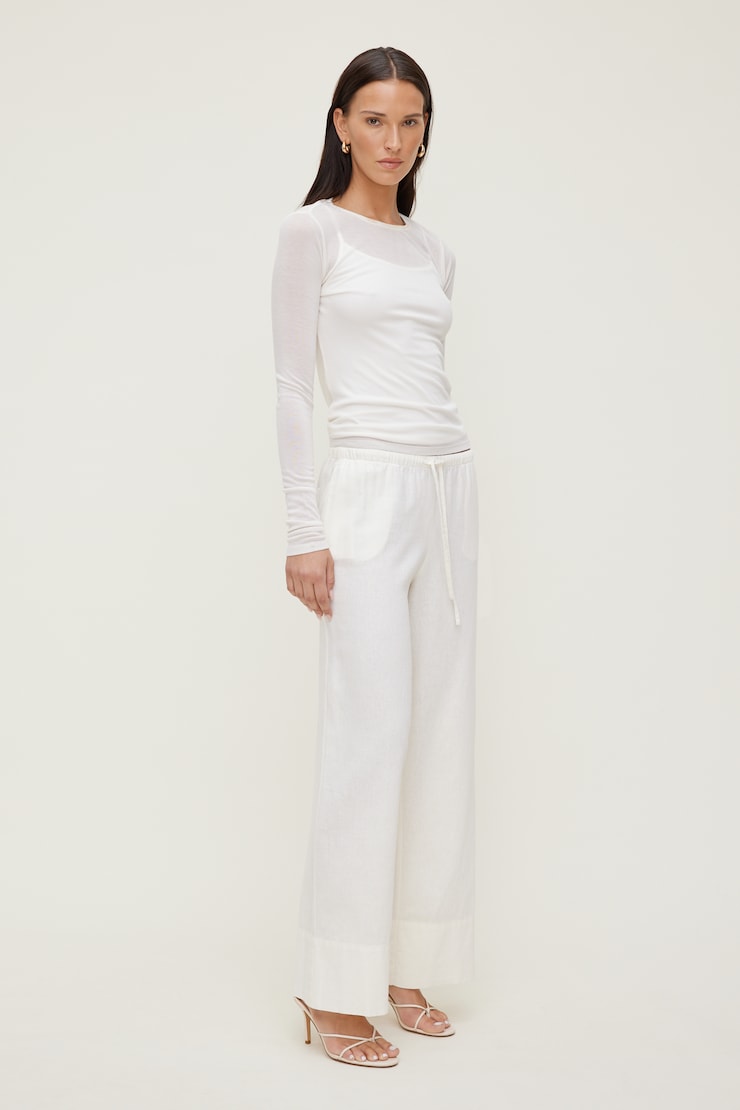 Leo Linen Wide Leg Pants