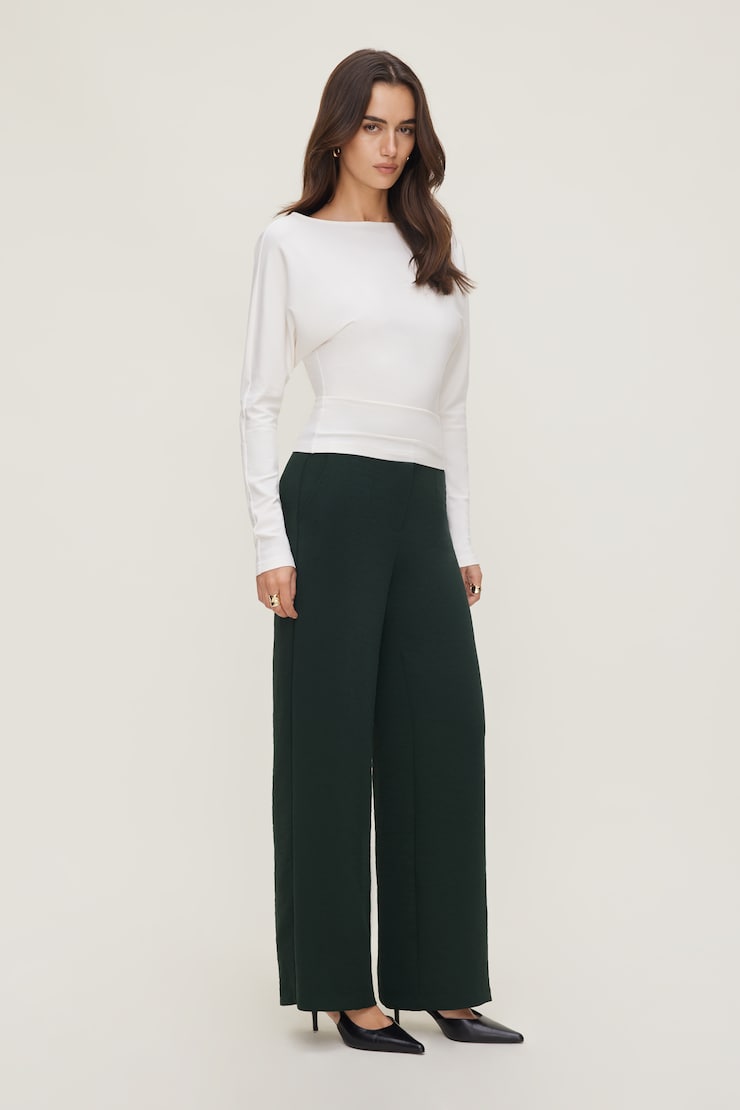 Yasmin Airflow Straight Leg Pants Scarab Green large